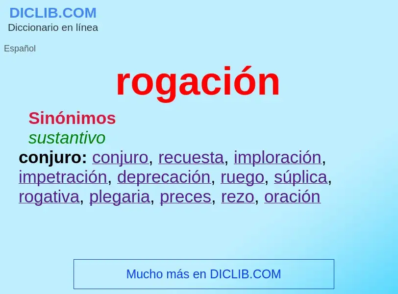 What is rogación - definition