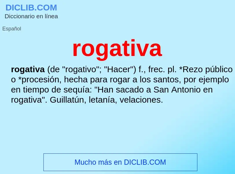 Was ist rogativa - Definition