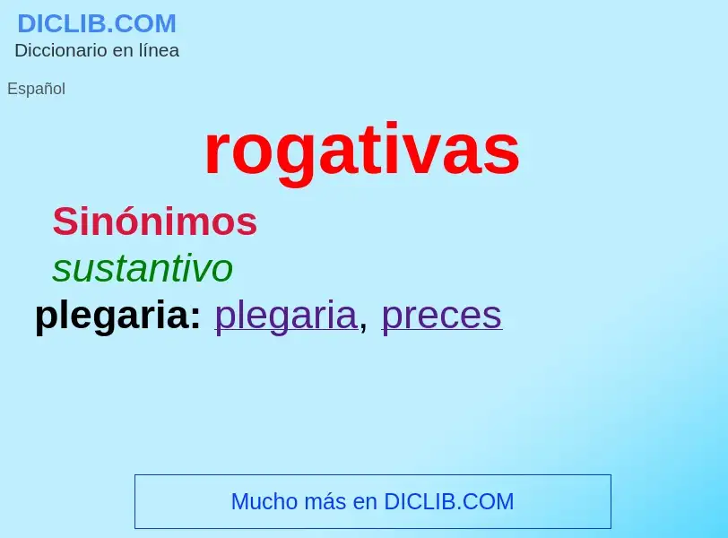 Was ist rogativas - Definition