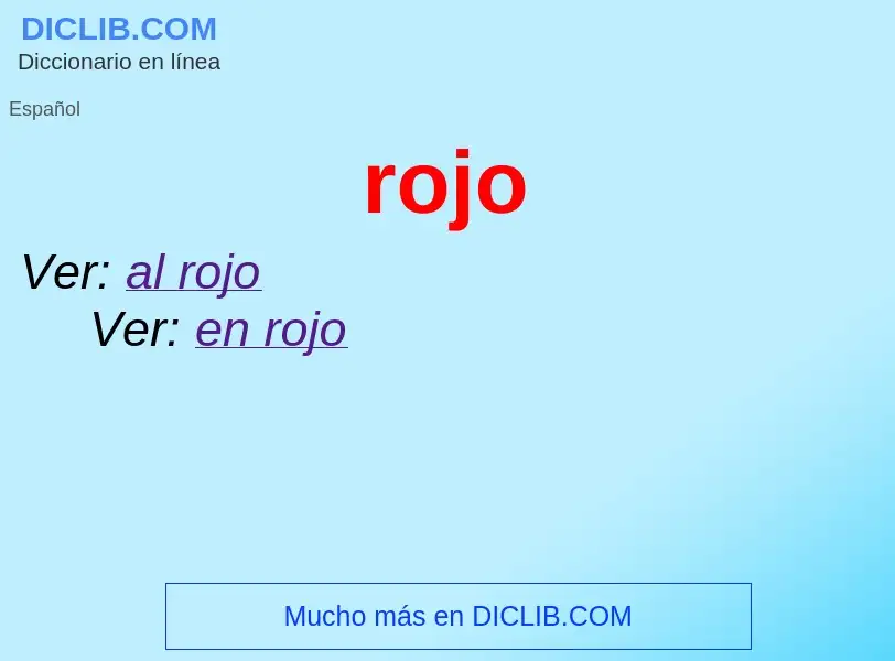 ¿Qué es rojo? - significado y definición