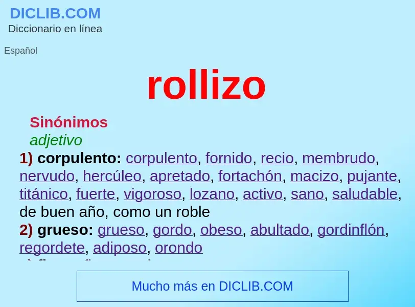 ¿Qué es rollizo? - significado y definición