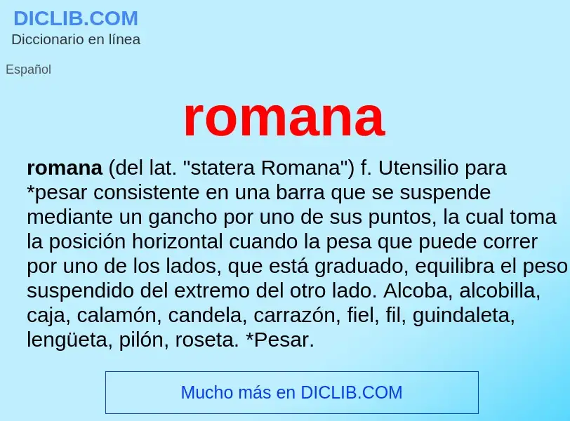 O que é romana - definição, significado, conceito