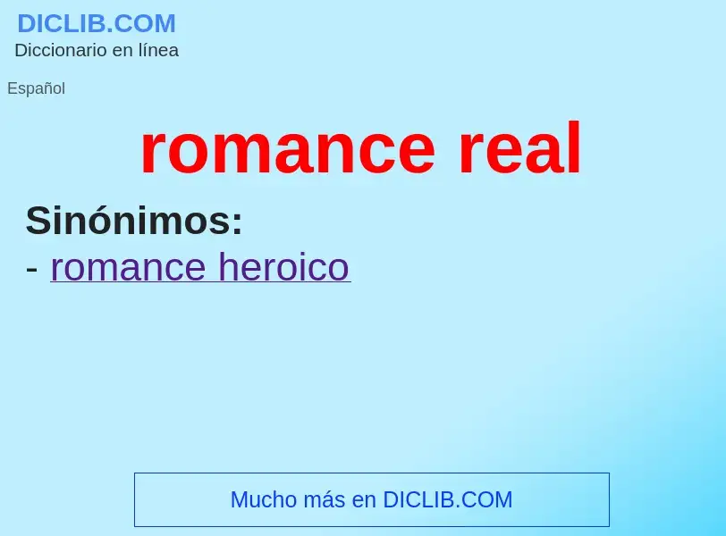 Wat is romance real - definition