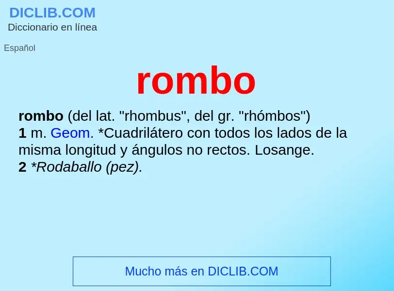 ¿Qué es rombo? - significado y definición