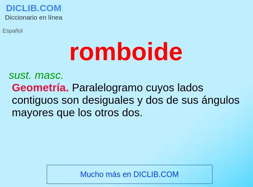 What is romboide - definition