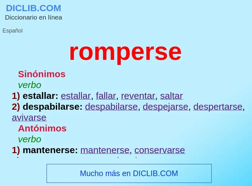 Che cos'è romperse - definizione