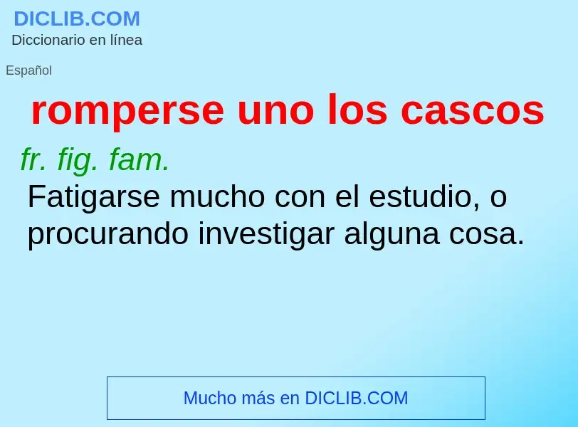 Wat is romperse uno los cascos - definition