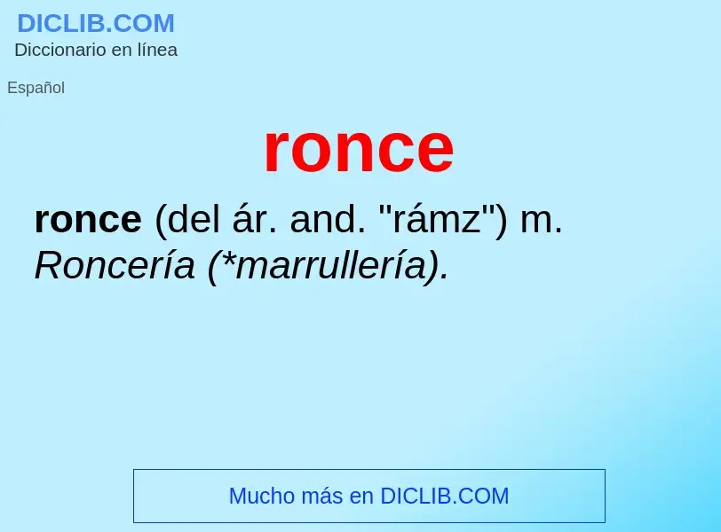 Wat is ronce - definition