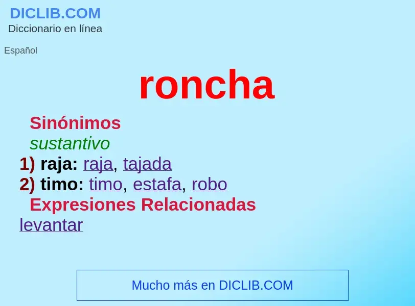 Was ist roncha - Definition