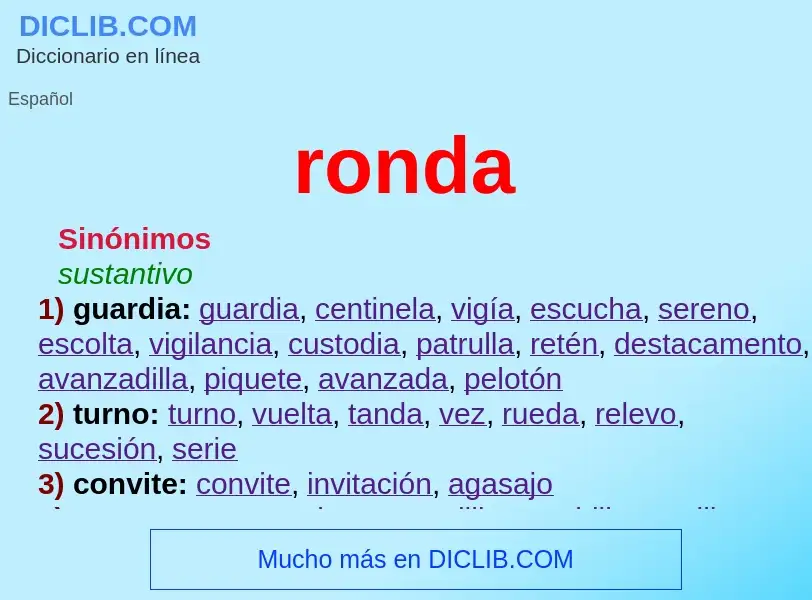 Wat is ronda - definition