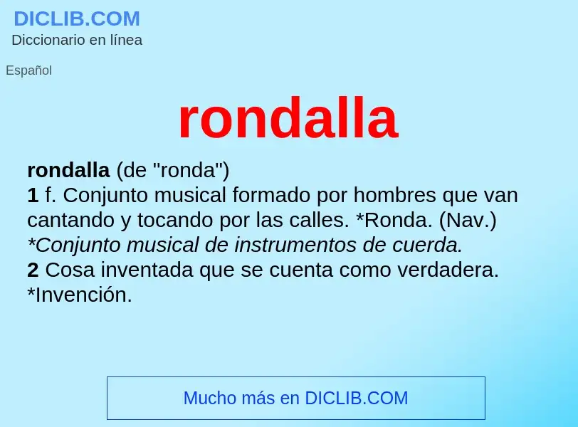 Wat is rondalla - definition