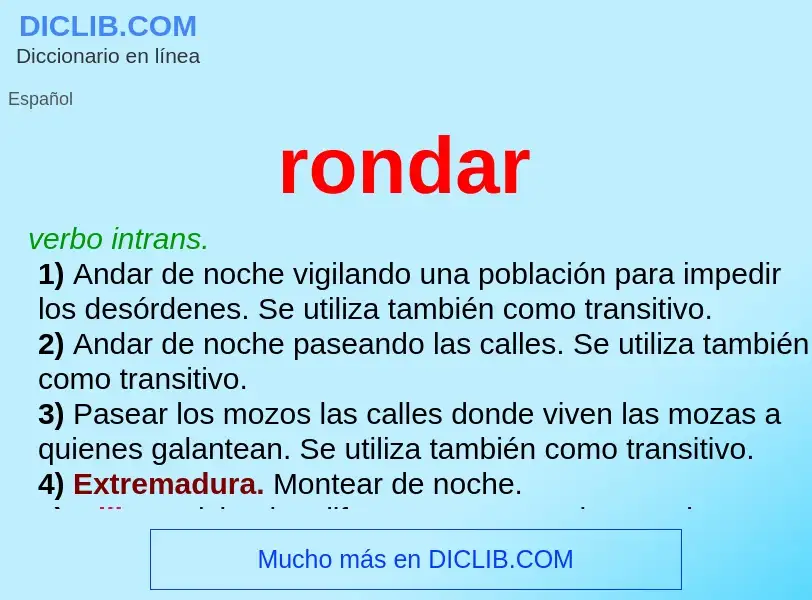 Wat is rondar - definition