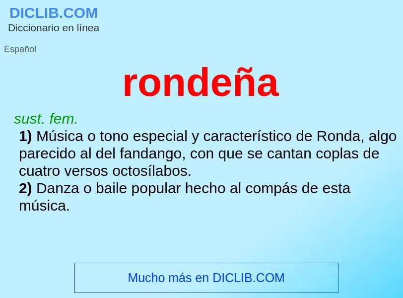 Wat is rondeña - definition