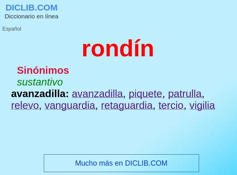 Wat is rondín - definition