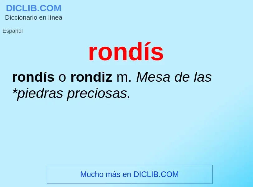 Wat is rondís - definition