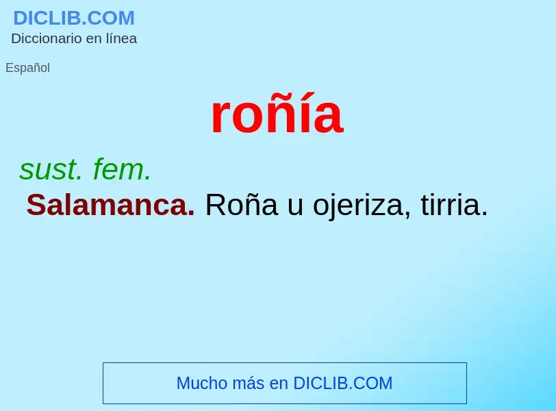 Wat is roñía - definition