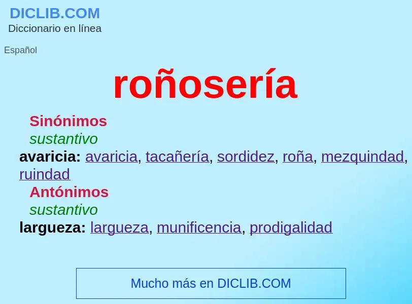 Wat is roñosería - definition