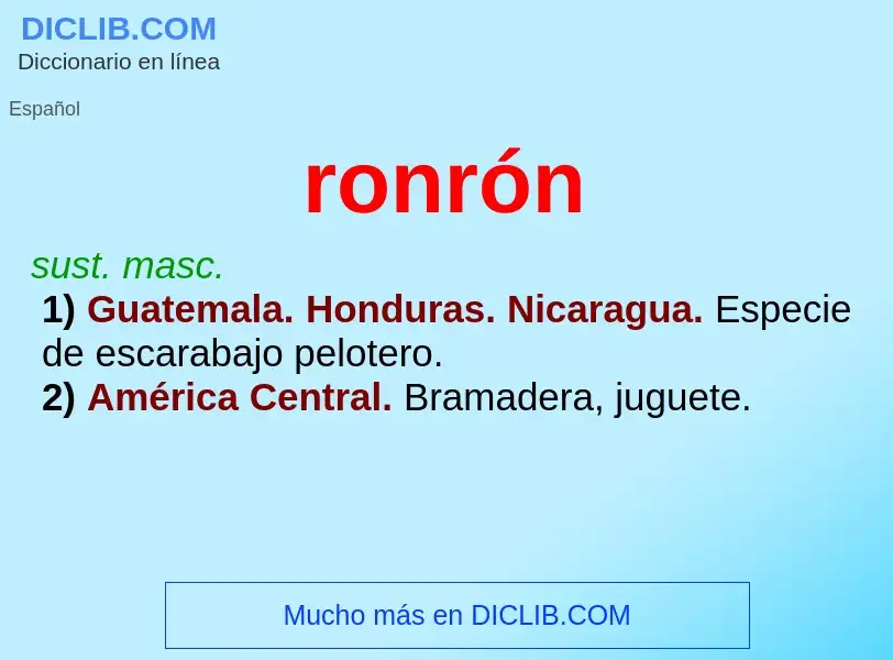 Wat is ronrón - definition