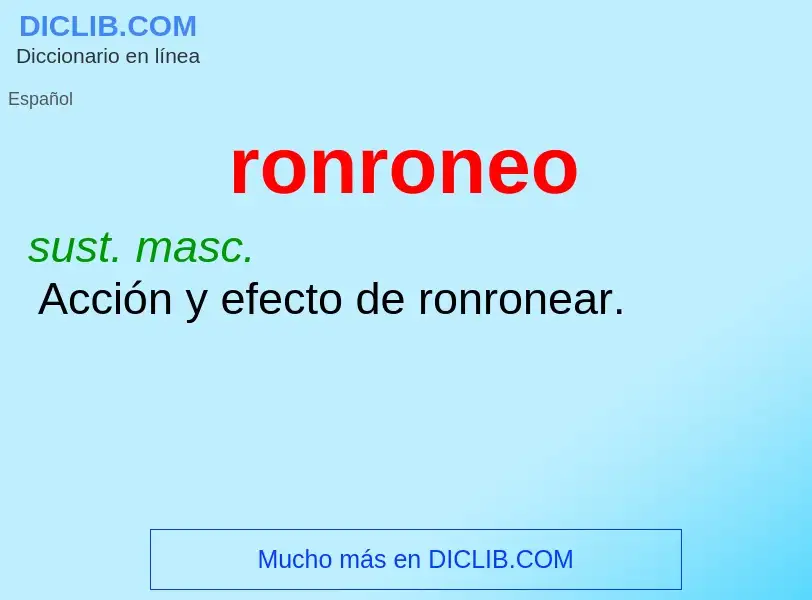 ¿Qué es ronroneo? - significado y definición