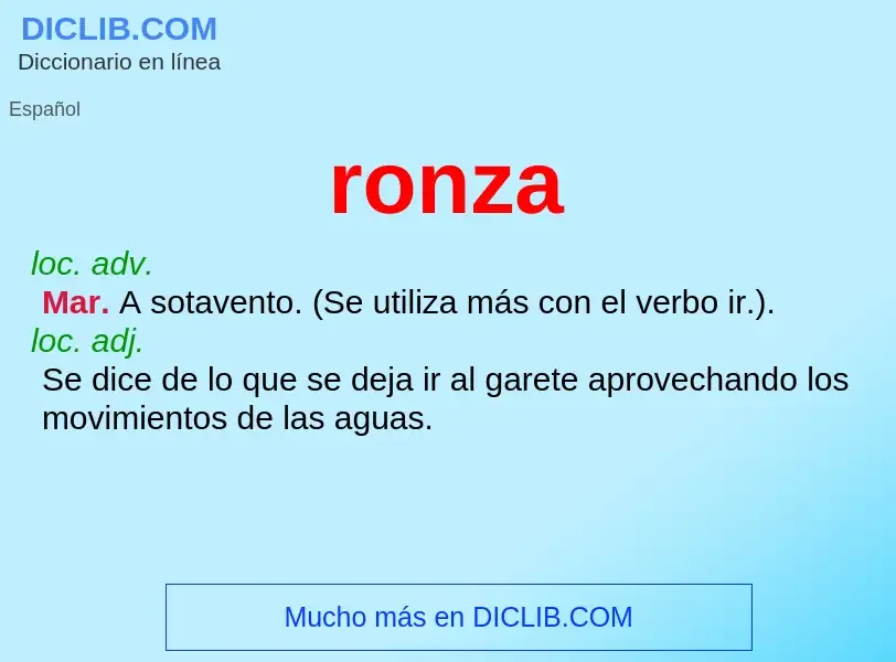 Wat is ronza - definition