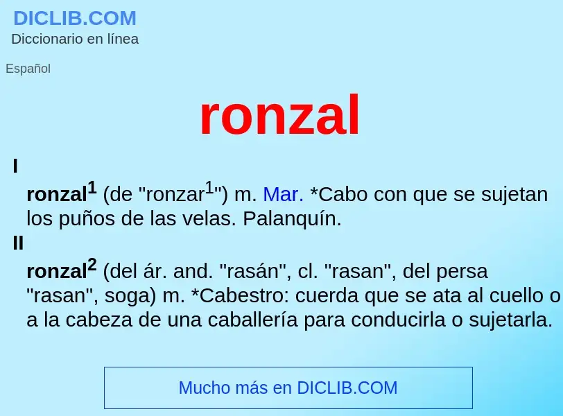 Wat is ronzal - definition