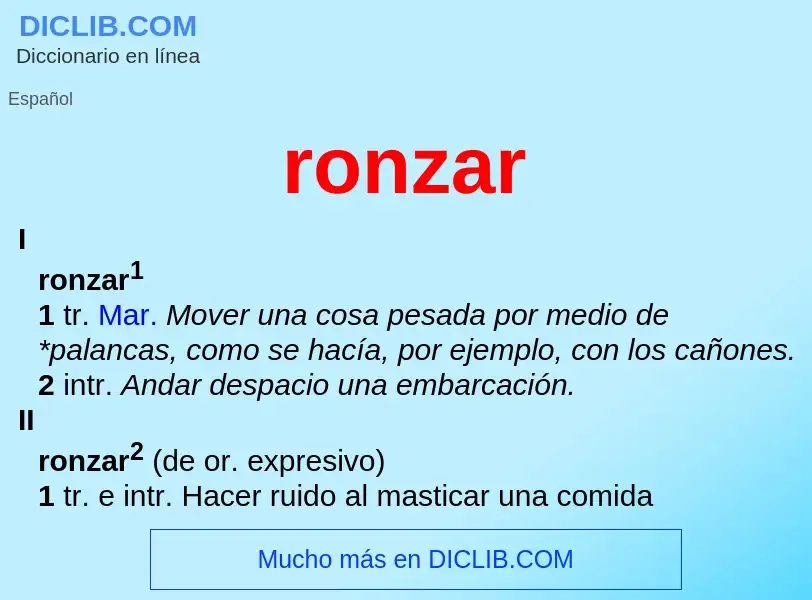 Wat is ronzar - definition