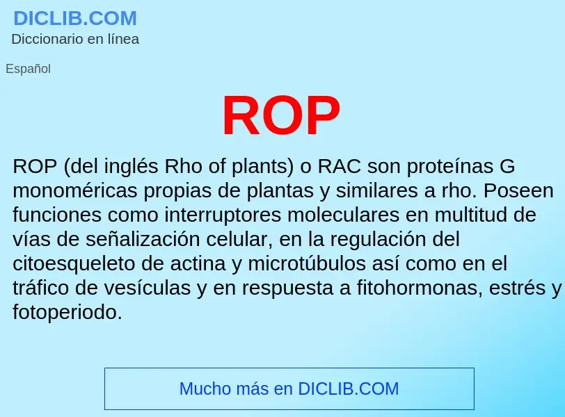 ¿Qué es ROP? - significado y definición