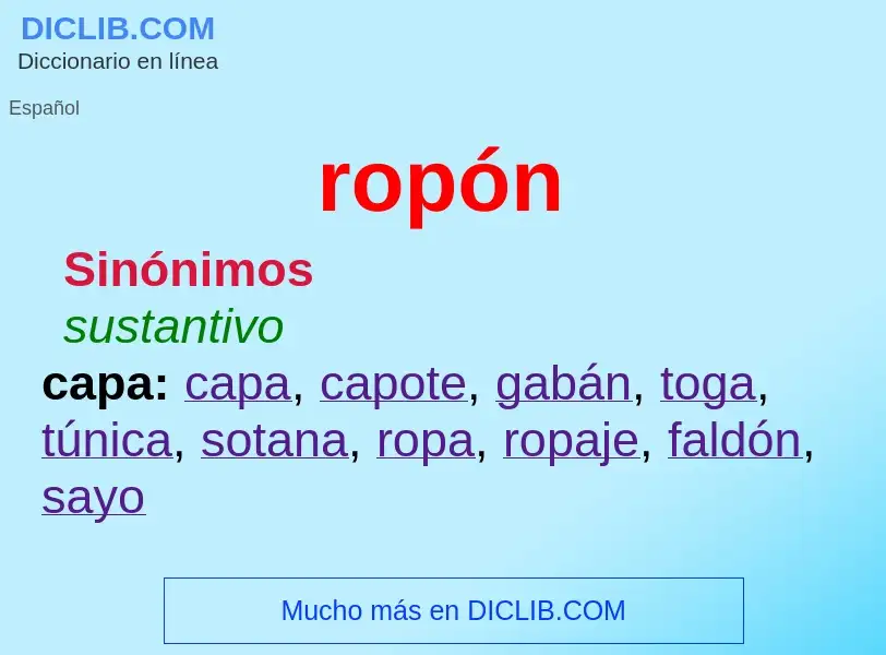 Was ist ropón - Definition