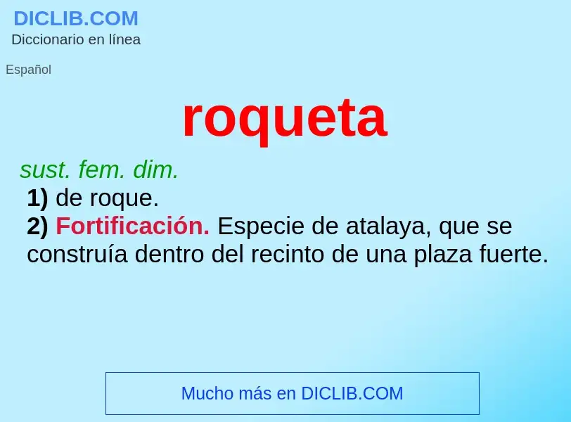 Wat is roqueta - definition