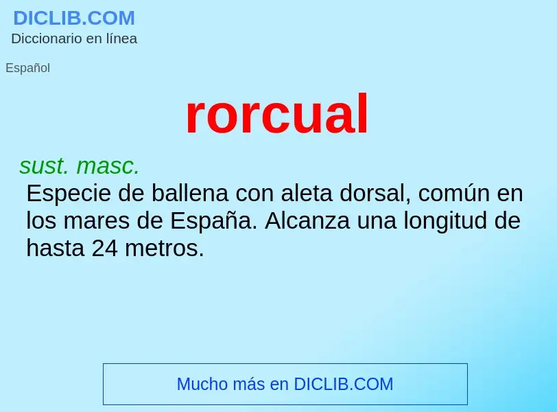 Wat is rorcual - definition