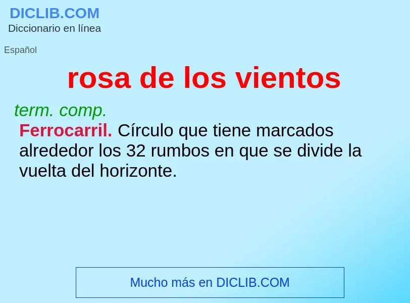 Wat is rosa de los vientos - definition