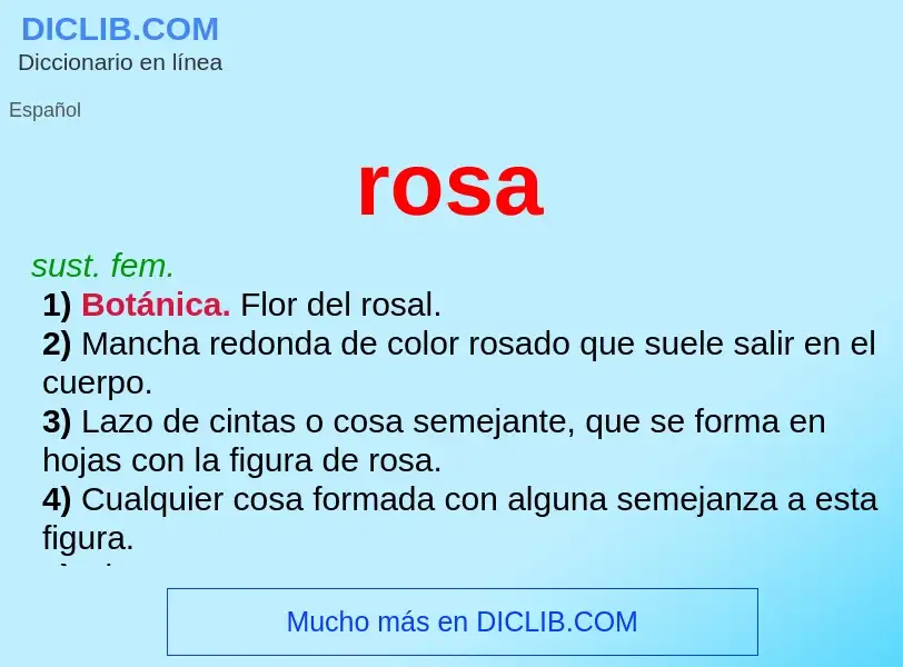 What is rosa - meaning and definition