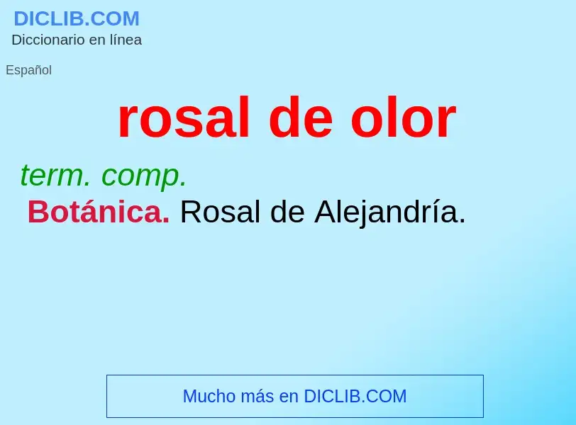 O que é rosal de olor - definição, significado, conceito