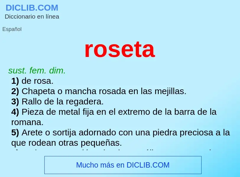 Wat is roseta - definition