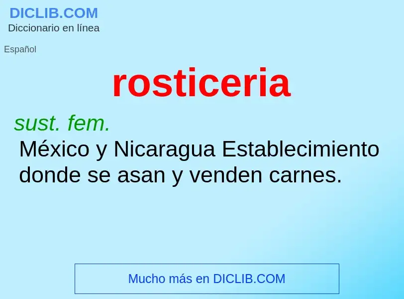 Wat is rosticeria - definition