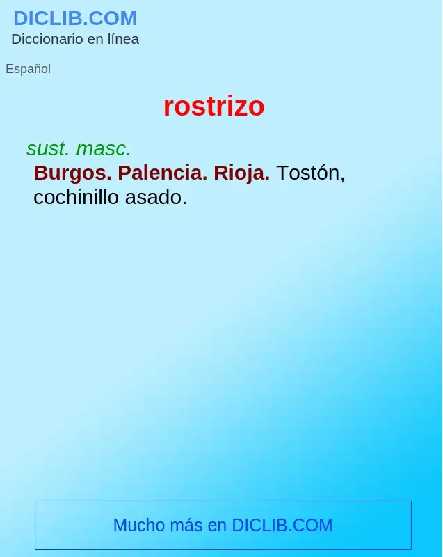 Wat is rostrizo - definition