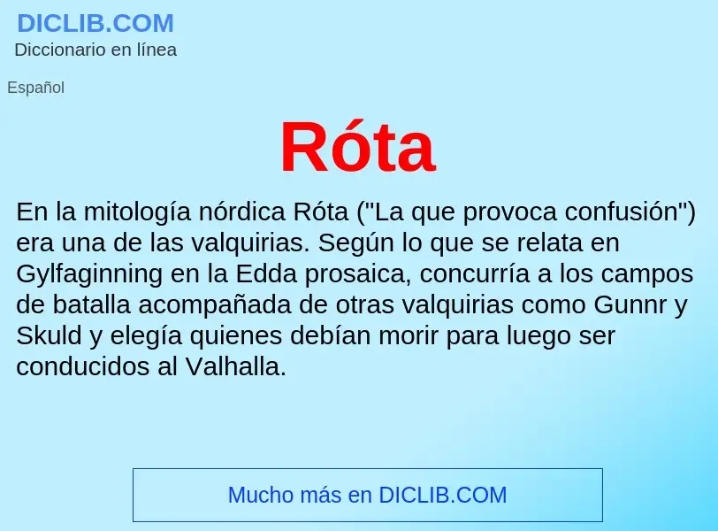 What is Róta - definition