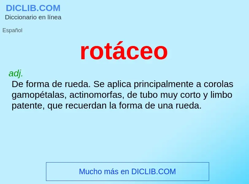 Wat is rotáceo - definition