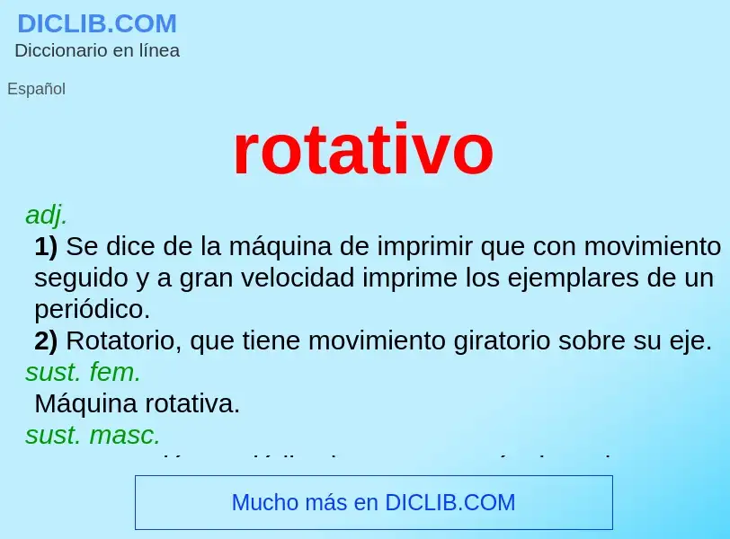 Wat is rotativo - definition