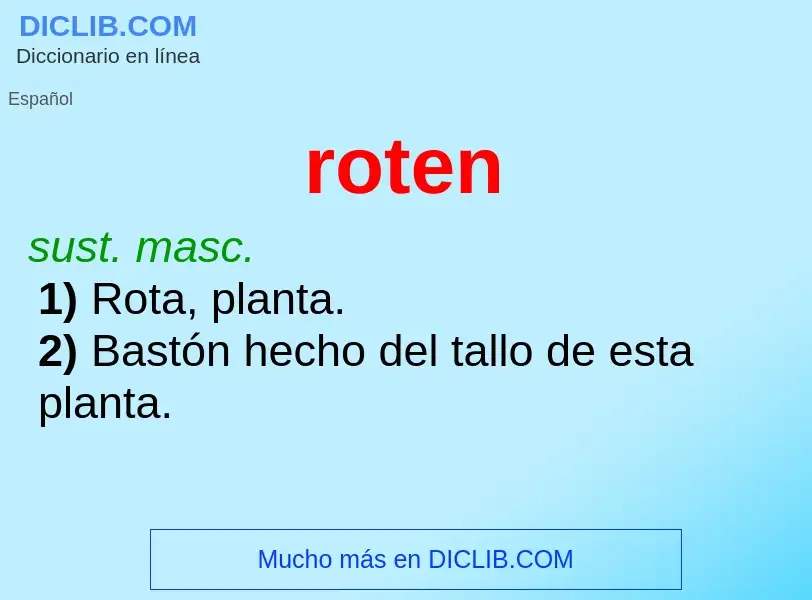 Wat is roten - definition