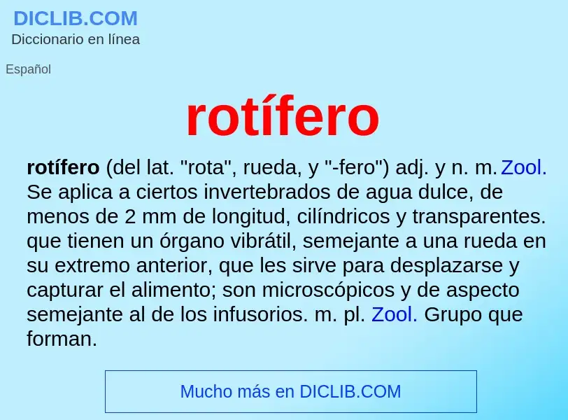 Wat is rotífero - definition