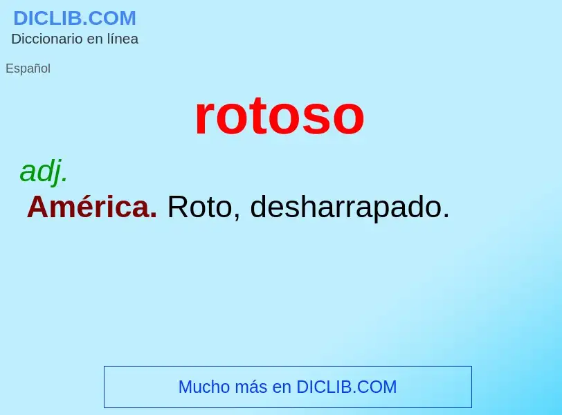 Wat is rotoso - definition