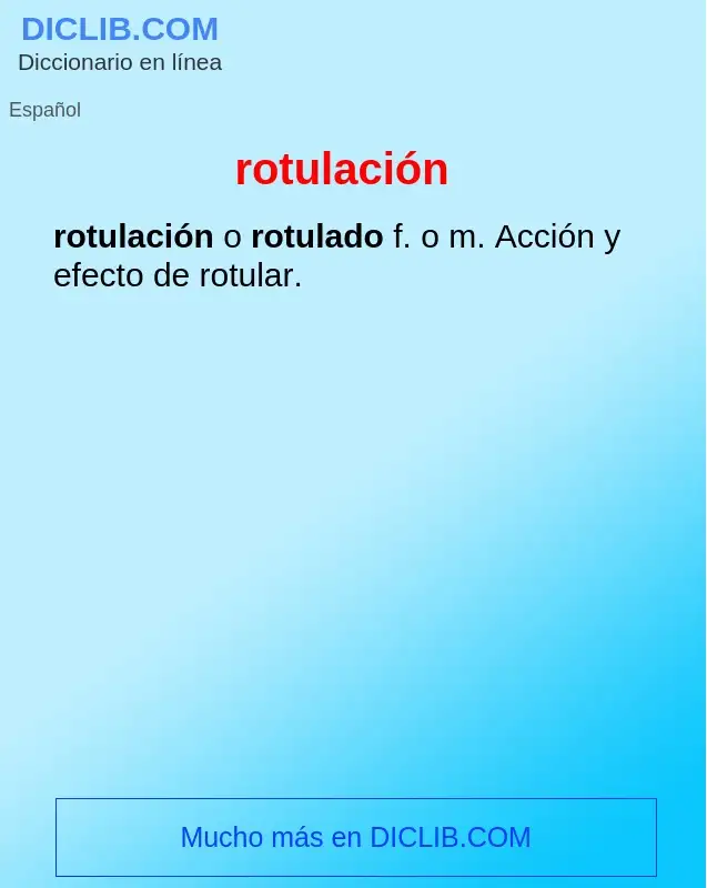 Wat is rotulación - definition