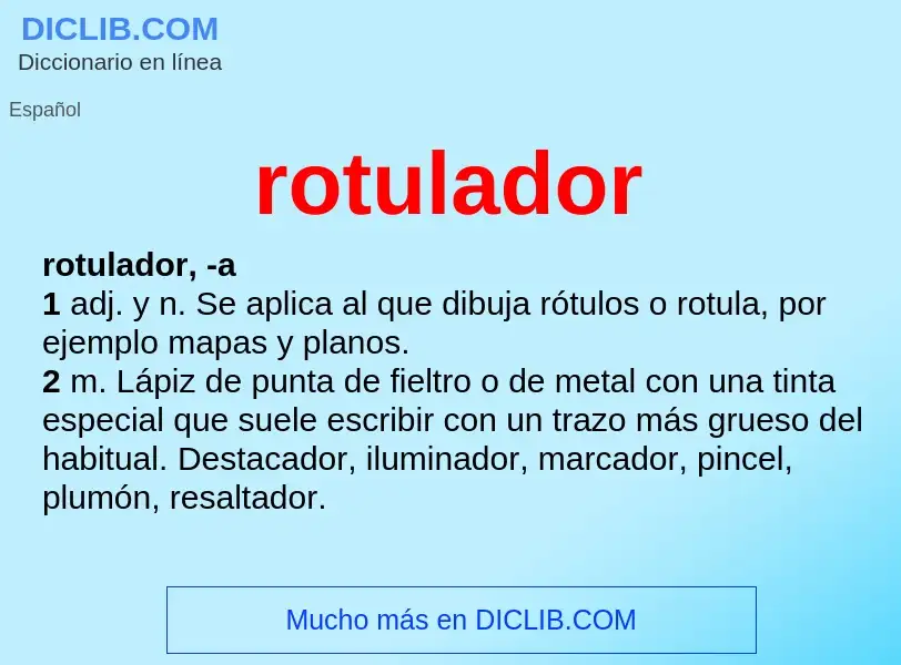 ¿Qué es rotulador? - significado y definición