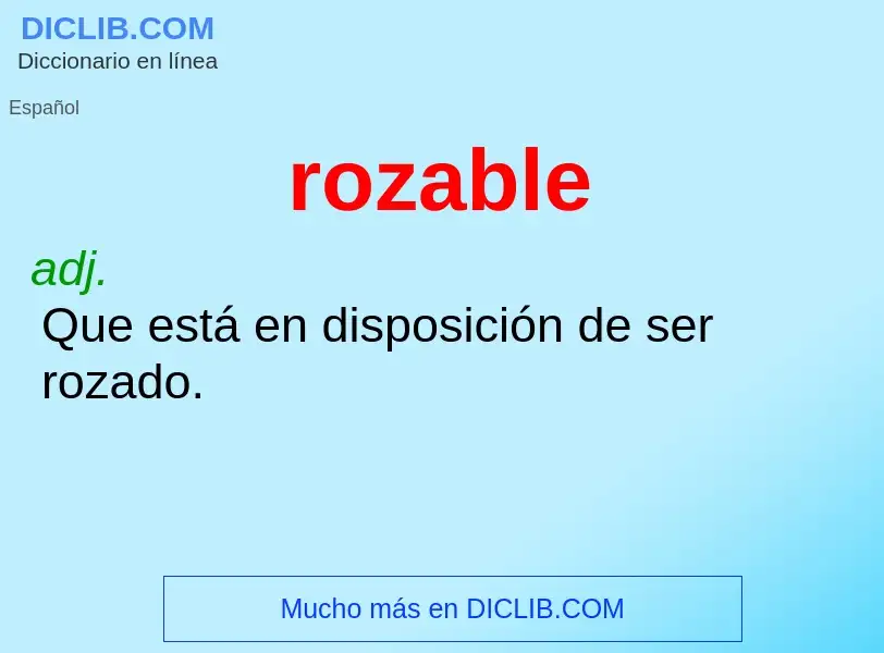 Wat is rozable - definition