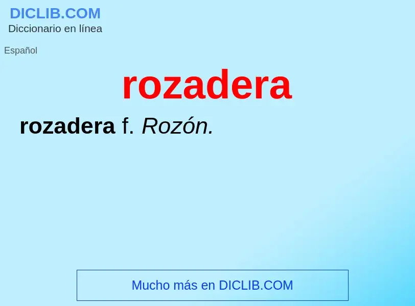 Wat is rozadera - definition