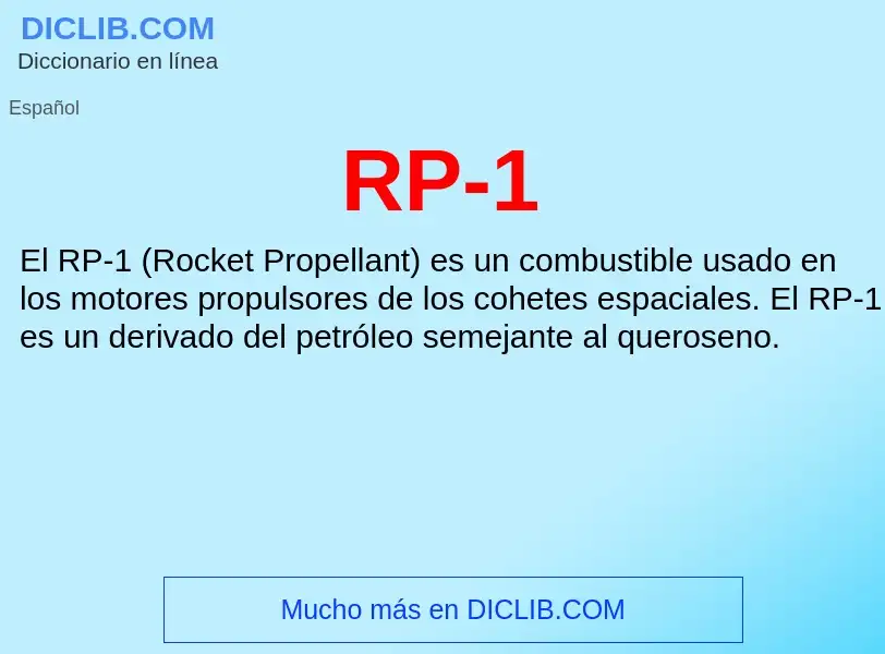 ¿Qué es RP-1? - significado y definición