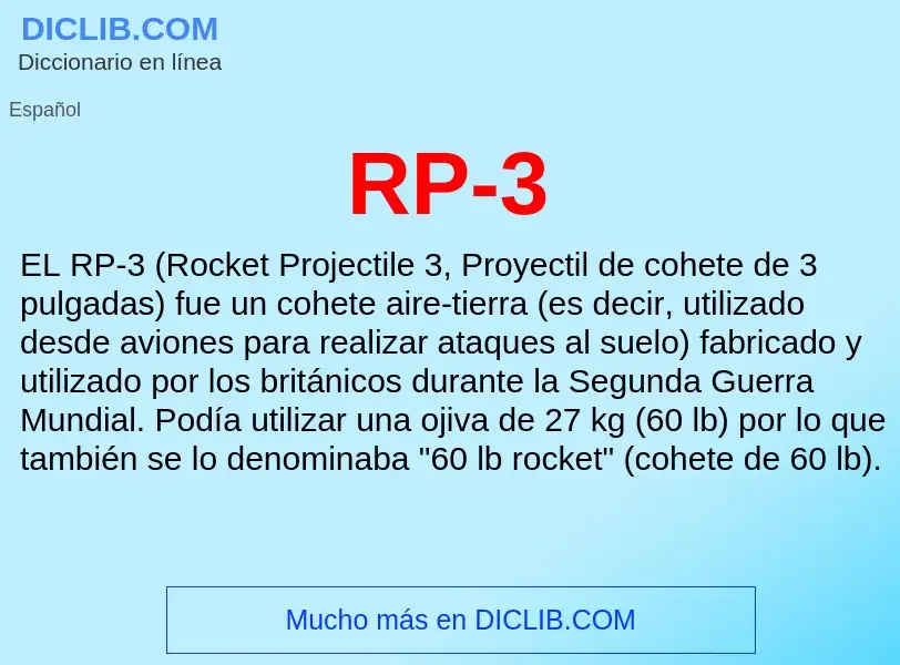 ¿Qué es RP-3? - significado y definición