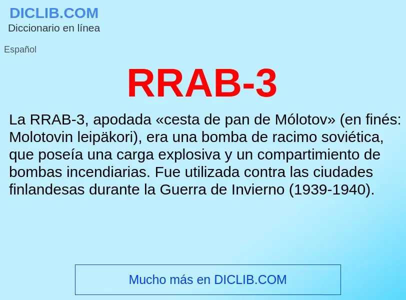 ¿Qué es RRAB-3? - significado y definición