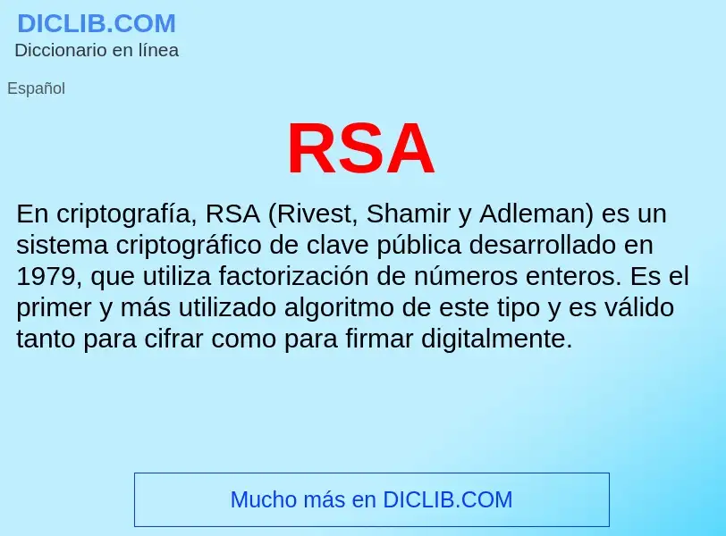 Wat is RSA - definition